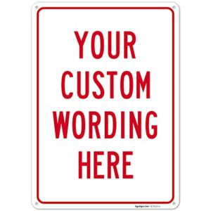 8x10 custom metal sign with full-color printing